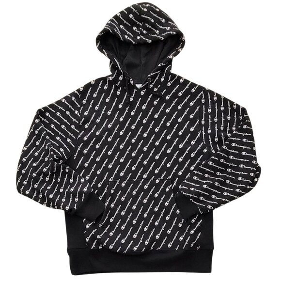 Champion All Over Print Reverse Weave VTG Hoodie Men's Size Medium - Picture 7 of 13